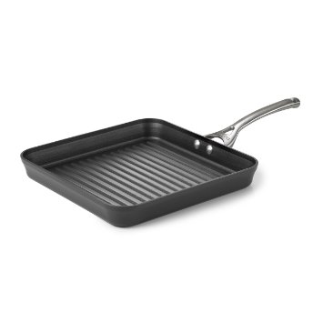 Calphalon Contemporary Hard-Anodized Aluminum Nonstick Cookware Square Grill Pan 11-inch Black