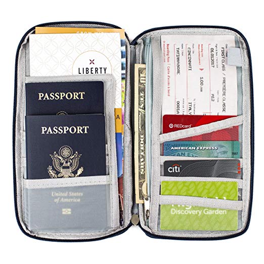 Travel document organizer & Travel wallet & Passport holder