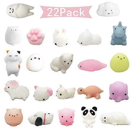 Squishy Toys 22Pcs Kawaii Squishies Slow Rising Squishy, Anxiety Reliever Toys for Kids Adults