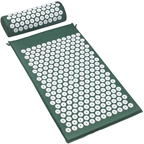 Sivan Health and Fitness®Acupressure Mat and Pillow Set for Lower, Upper, Mid, Chronic Back Pain Treatment, Pillow, Therapy, Reliever - Relieve Your Stress, Back, Neck, and Sciatic Pain