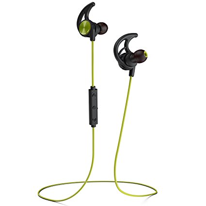 Phaiser BHS-750 Bluetooth Headphones, Wireless Earbuds Magnetic Stereo Earphones for Running with Mic and Lifetime Sweatproof Guarantee, Limegreen