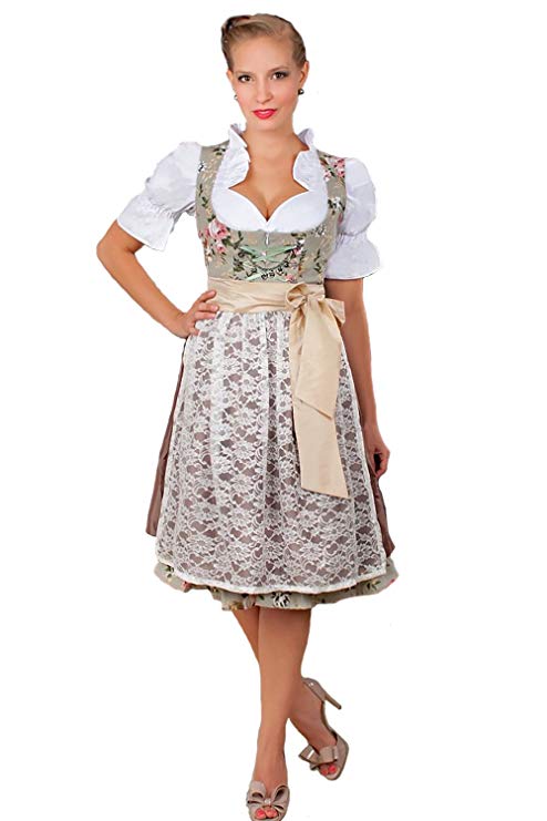 Edelnice Trachtenmoden 2-Piece Dirndl Dress Authentic Bavarian Floral Exlusive