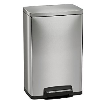 Tramontina 13 Gallon Stainless Steel Step Trash Can - Silver