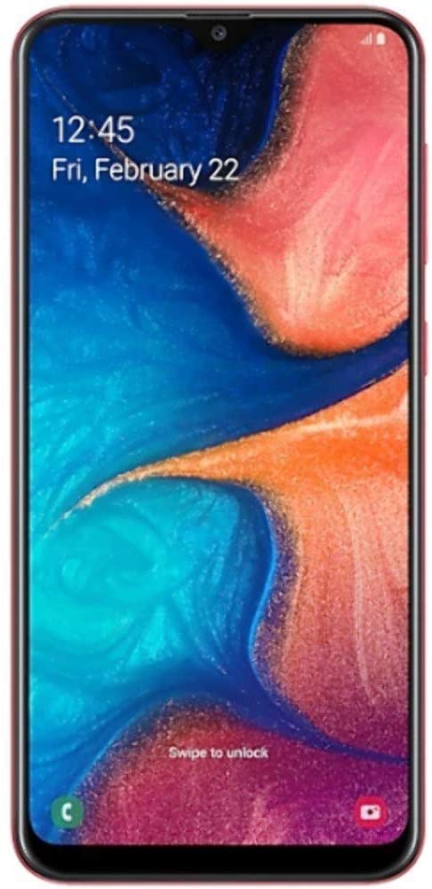 Samsung Galaxy A20 32GB A205G/DS 6.4” HD  4,000mAh Battery LTE Factory Unlocked GSM Smartphone (International Version) (Red) (Renewed)