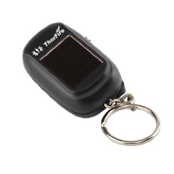 ThorFire KL05 Keychain LED Flashlight Solar Powered & Hand Cranking Rechargeable Pocket Emergency Light