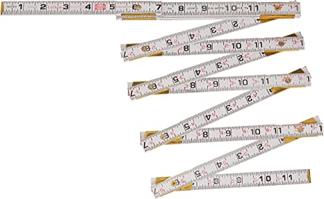 Crescent Lufkin 5/8" X 6' Red End® Engineer's Scale Wood Rule - 1066DN, White