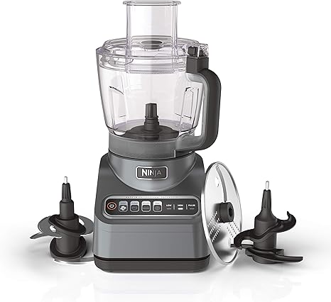 Ninja Professional Plus Food Processor 1000-Peak-Watts with Auto-iQ Preset Programs Chop Puree Dough Slice Shred with a 9-Cup Capacity and a Silver Stainless Finish (BN601C) - Canadian Version