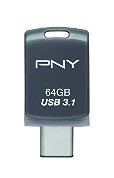 PNY 64GB DUO-LINK Type-C & Type-A Dual OTG USB 3.1 Flash Drive (P-FDU64GOTGCSW31-GE)