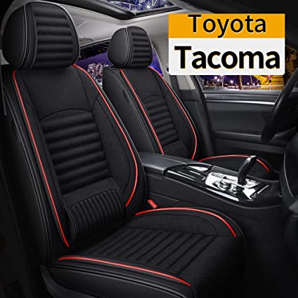 TTX LIGHTING Car Seat Covers Custom Fit for 2016-2021 Toyota Tacoma, Auto Full Set Seat Cushion Linen Compatible with Airbag（Only for Four Doors ）