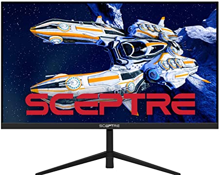 Sceptre 25" Gaming Monitor 1920 x 1080p up to 165Hz 1ms AMD FreeSync Premium HDMI DisplayPort Build-in Speakers, 93% DCI-P3 Machine Black 2021 (E255B-FWD168)