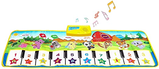 SANLINKEE Piano Mat for Kids, Music Mats Touch Play Musical Carpet Piano Floor Mat for Children