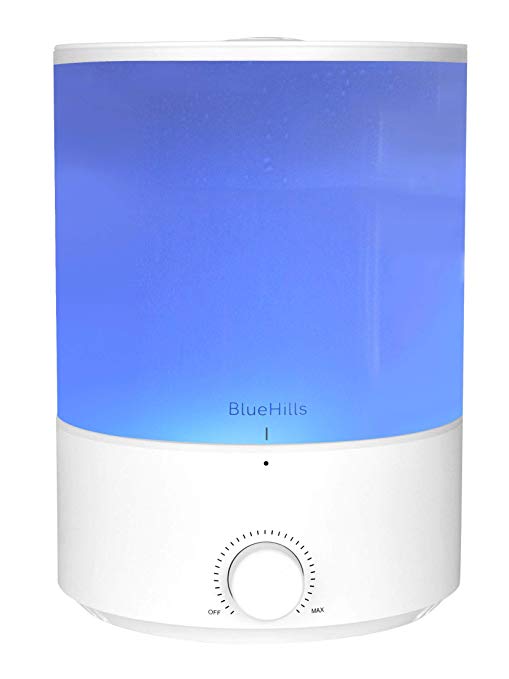 BlueHills Premium 4000 ml XL Essential oil diffuser 4L 4 Liter 70 hour run humidifier Aromatherapy 1 Gallon Big Capacity High Mist Output for Extra Large Room Home Mood Lights White E401