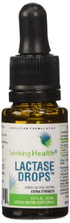 Lactase Drops 15 ml  Lactase Enzyme Supplement  76 Servings  Safe for Infants  Non-GMO  Kosher Certified  Physician Formulated  Seeking Health
