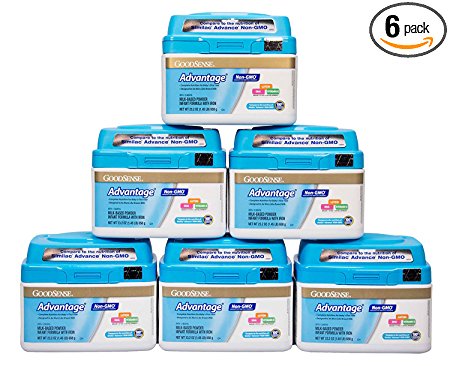 GoodSense Advantage Non-GMO Milk-Based Powder Infant Formula with Iron, 6 Count