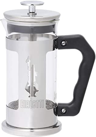 Bialetti French Press Preziosa/Omino 350 ml, 18/10 Steel, Silver