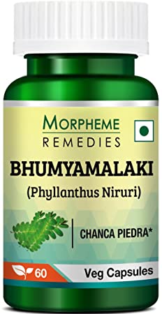 Morpheme Remedies Phyllanthus Niruri Bhumyamlaki 500 mg - 60 Veg Capsules