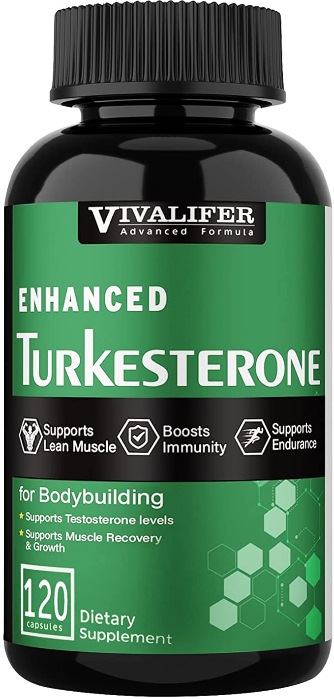 Turkesterone, 1000mg Muscle Building and Mood Boost, Male Strength Enhancer and Immune Supplement - 120 Vegan Capsules