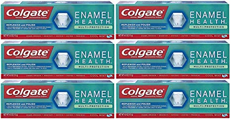 Colgate Enamel Health Whitening Toothpaste 1.8 Ounce Travel Pack TSA Approved (Pack of 6)