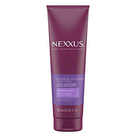 Nexxus Hair Color Blonde Assure Purple Conditioner, For Blonde and Bleached Hair, Keratin Conditioner, Color Conditioner 8.5 oz