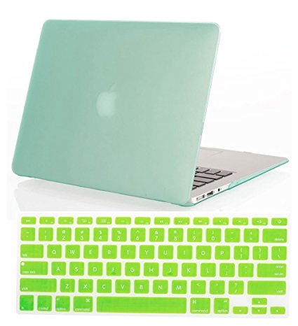 Mosiso MacBook Air 11-Inch 2 in 1 Soft-Touch Plastic Hard Case and Keyboard Cover for MacBook Air 11.6" (Models: A1370 and A1465), Green-1