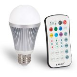 Coidak E27 12W 24G Wireless RGBW LED Light Color Changing Lamp Bulb AC 85-265V with Remote Controller RGB  White