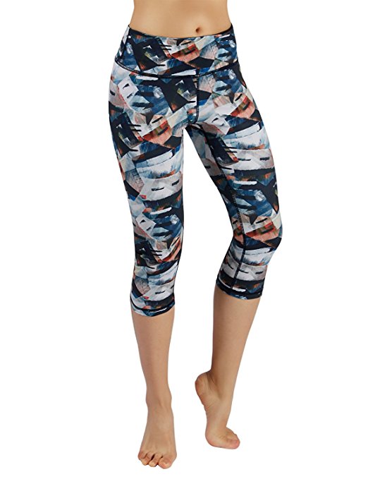 ODODOS by Power Flex Women's Tummy Control Workout Running Printed Pants Yoga Pants With Hidden Pocket ,Camouflage, Small