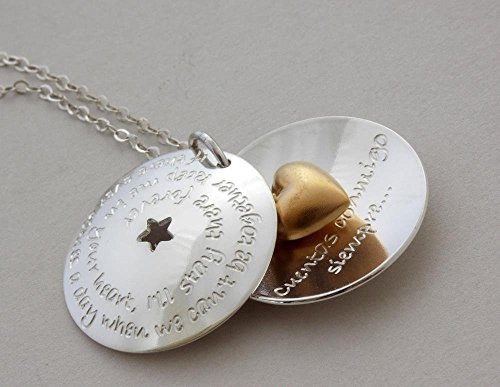 BFF, Girlfriend gift "If there ever comes a day" or custom engraved FRIENDSHIP handmade sterling silver necklace, Star cut out, Gift for daughter