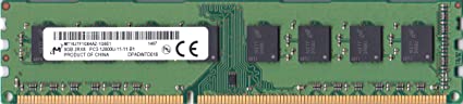 Micron 8GB DDR3 2Rx8 PC3-12800U MT16JTF1G64AZ-1G6E1 Desktop RAM Memory