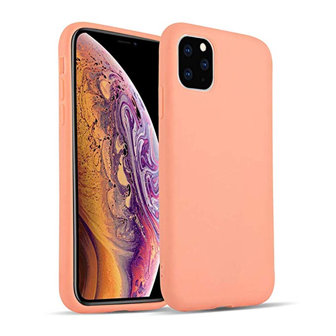Coverlux Silicone Magnetic Case for iPhone 11 Pro 5.8 inch Gel Rubber Shockproof Cover Full Body and Camera Protection (Pastel Pink)