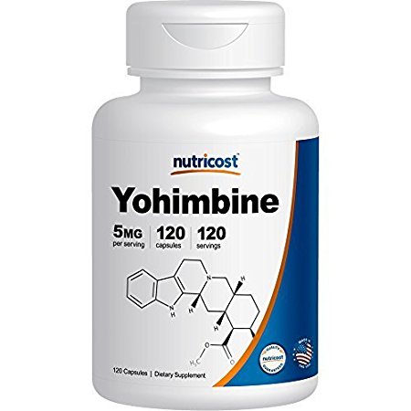 Nutricost Yohimbine HCl 5mg, 120 Capsules Extra Strength - Yohimbe Bark Extract