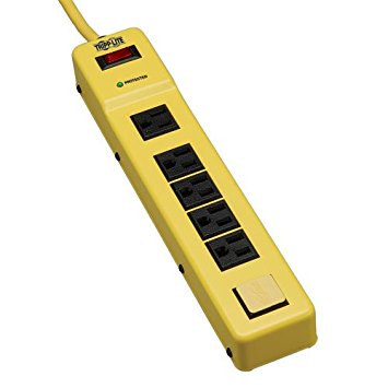 Tripp Lite 6 Outlet Industrial Safety Surge Protector Power Strip, 6ft Cord, Metal, & $10K INSURANCE (TLM626SA)