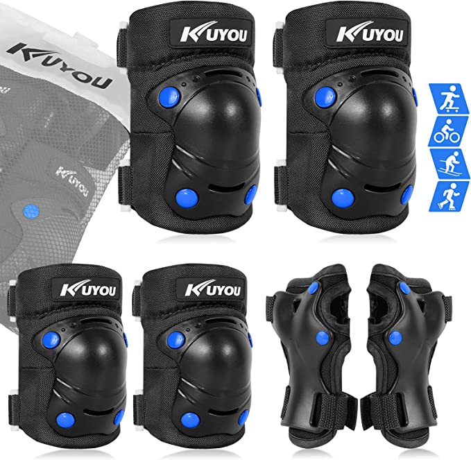 Kids Protective Gear,Knee Elbow Pads and Wrist Child's Pad Set for Inline Roller Skating Biking Sports Safe Guard