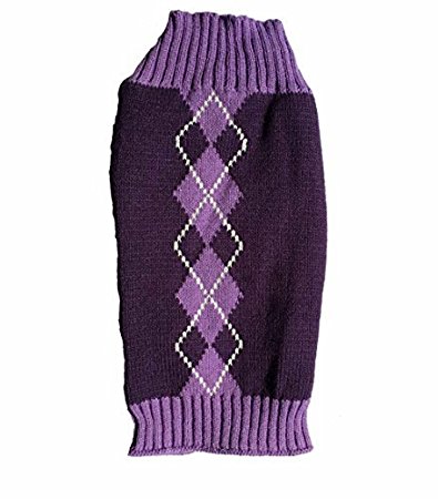 Argyle Knit Pet Sweaters Clothes for Pets