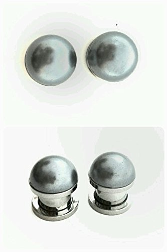 Handmade Dark Grey Pearl Plugs - 2g, 0g, 00g, and 1/2 inch - Bridal Jewelry - Professional Gauges