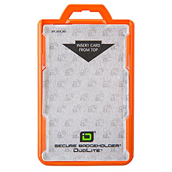 Identity Stronghold Secure Badge Holder Duolite, Orange (IDSH2004-001B-org)
