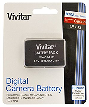 Vivitar Digital Camera Battery VIV-CB-E12 For Canon LP-E12 LPE12