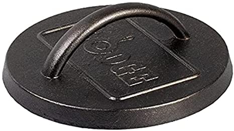 Lodge L6BP 6.25 Inch Seasoned Cast Iron Burger Press, Black