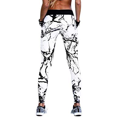 Gillberry Women's Print Workout Leggings Fitness Sports Gym Running Yoga Athletic Pants