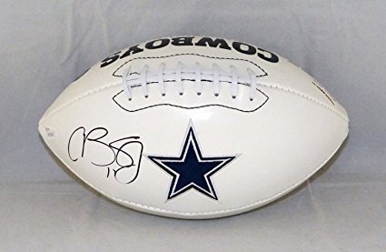Cole Beasley Autographed Dallas Cowboys Logo Football- JSA W Authenticated
