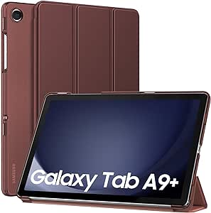 MoKo Case for Galaxy Tab A9 /A9 Plus 11 inch 2023, Slim Stand Protective Smart Cover with Hard PC Translucent Back Shell for Tab A9 Plus Tablet (SM-X210/X216/X218), Auto Wake/Sleep, Brown