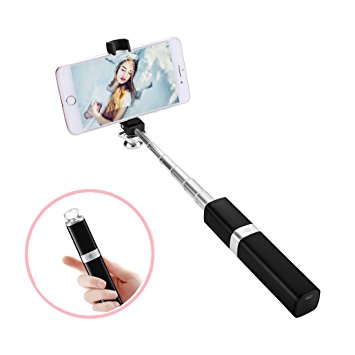 Kimitech Bluetooth Selfie Stick Portable Built-in Remote Wireless Extendable Camera Shutter for iPhone 7/7 plus/6/6s/Android&IOS Smart phones