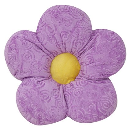 Adorable 18" Minky Flower Lavender Throw Pillow