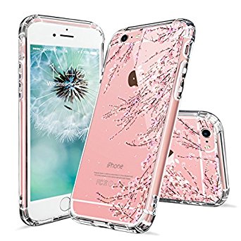 iPhone 6s Case, iPhone 6 Clear Case, MOSNOVO Cherry Blossom Floral Printed Flower Clear Design Transparent Plastic Hard Back Case with TPU Bumper Gel Protective Cover for Apple iPhone 6 6s (4.7 Inch)