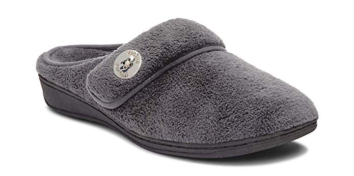 Vionic Women's Indulge Sadie Mule Slipper - Ladies Slipper Concealed Orthotic Support