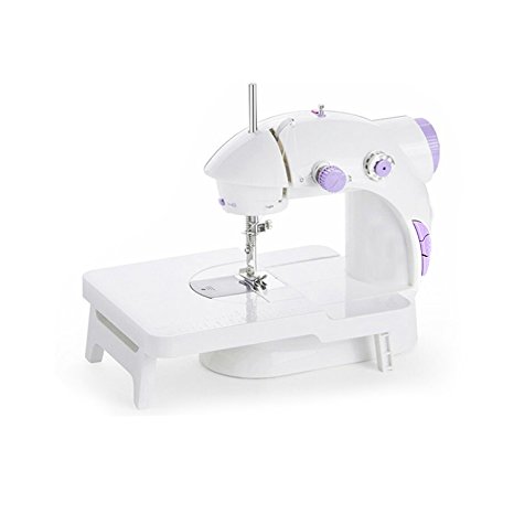 Iboost Portable Sewing Machine with Extension Table, Bobbins, Needles, and Foot Pedal, 2-Speed