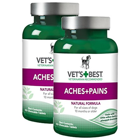 Vet's Best Aspirin Free Aches and Pains Dog Supplements, Natural Formula, USA Made