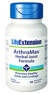 Life Extension ArthroMax Herbal Joint Formula, 60 vegetarian capsules. Pack of 1 bottle.