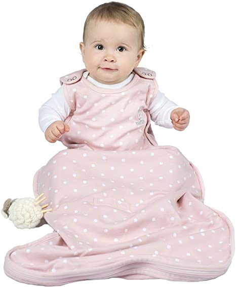 Woolino 4 Season Baby Sleep Sack - Merino Wool Wearable Blanket, 2-24 Months, Rose