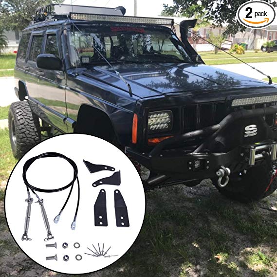 OMOTOR 2pcs Limb Riser Kit fit for JK Jeep Wrangler 2007-2018 Through the jungle Protector Obstacle Eliminate Rope