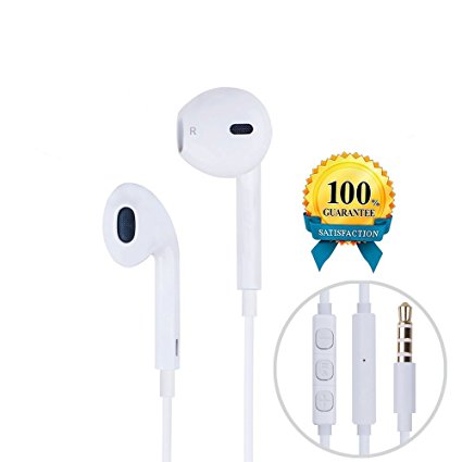 Poweron 1 Pack Premium Quality Earbuds With Remote, Microphone, Volume Works For All iPhone iPod iPad ( 12 Months Warranty)